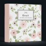Pastel Floral Pattern Personalized Binder<br><div class="desc">Floral binder featuring featuring blush flowers. All the texts in this binder is customizable. This lovely binder will be perfect as a gift.</div>
