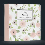Pastel Floral Pattern Personalized Binder<br><div class="desc">Floral binder featuring featuring blush flowers. All the texts in this binder is customizable. This lovely binder will be perfect as a gift.</div>