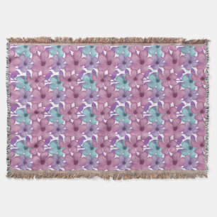 Pastel Floral Pattern    Throw Blanket
