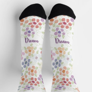Pastel Floral Patterned Socks