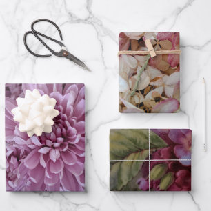Pastel Floral Photo  Wrapping Paper Sheet
