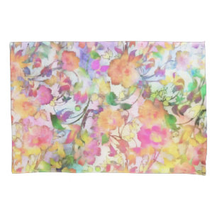 Pastel floral pillowcase