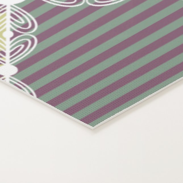 Pastel Floral Quilt Squares Yoga Mat (Detail)