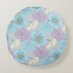 “Pastel Floral Round Pillow" Pillow