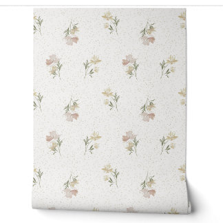 Pastel Floral Scatter Wallpaper