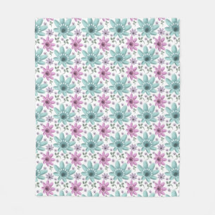 Pastel Floral Seamless Pattern  Fleece Blanket