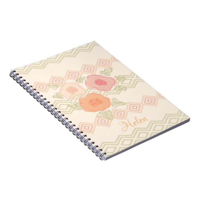 Pastel Floral Spiral Notebook (Right Side)