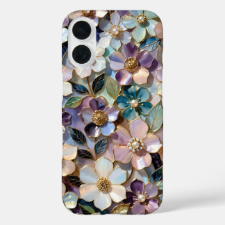 Pastel Floral Stained Glass Phone Case Elegant