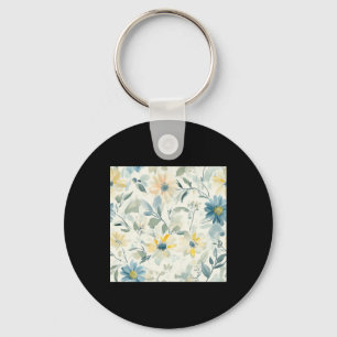 Pastel Floral Sticker  Keychain