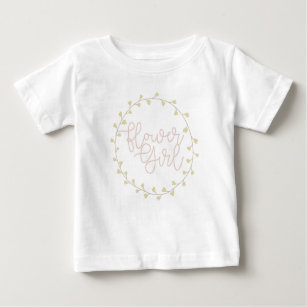 Pastel Floral Swirl   Flower Girl Baby T-Shirt