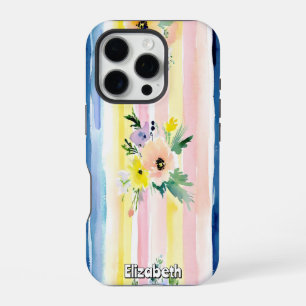 Pastel Floral Swirls iPhone 16 Pro Case