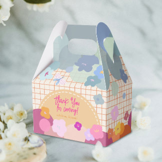 Pastel Floral Thank You For Coming Party Favour Bo Favor Box