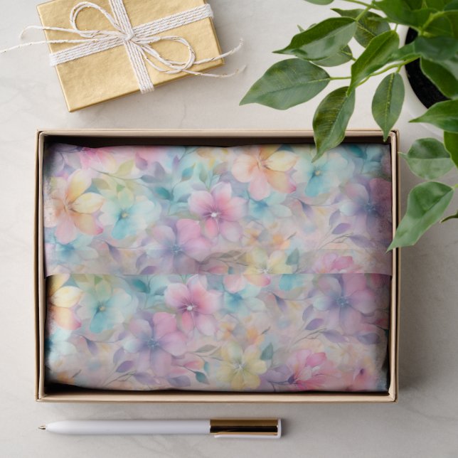 Pastel Floral Tissue Paper (Gift)