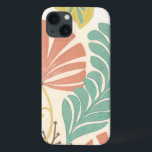 Pastel Floral Vines and Leaves on Cream Background iPhone 13 Case<br><div class="desc">Floral vines and leaves in pastel colours are the subjects of this piece by Erica J. Vess. The mixture of pastels on the cream background helps the painting stand out without overwhelming the senses. Put this tropical print in your home today!</div>