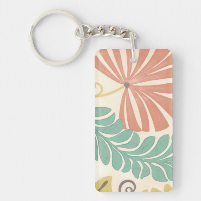 Pastel Floral Vines et Feuilles sur Arrière - plan (Devant)