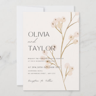 Pastel Floral Wedding Invitation