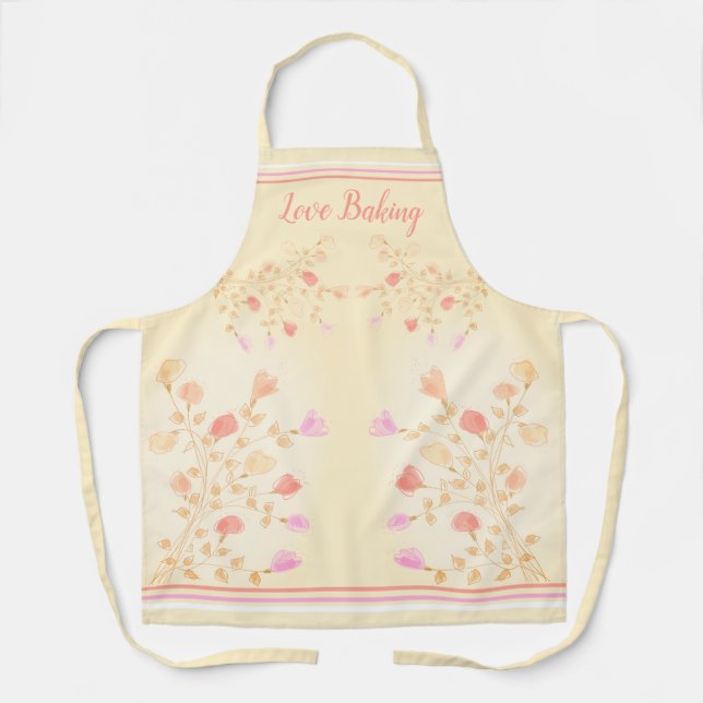 Pastel Floral With Pinks Apron (Front)