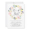 Pastel Floral Wreath Baby Shower Invitation
