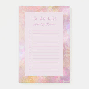Pastel Florals Chic Script Personalized Post-it Notes