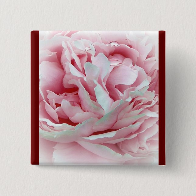 Pastel Flower 2 Inch Square Button (Front)