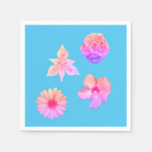 Pastel Flower Bouquet Paper Napkins