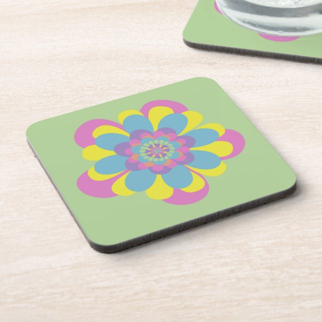 Pastel Flower Coaster (Left Side)