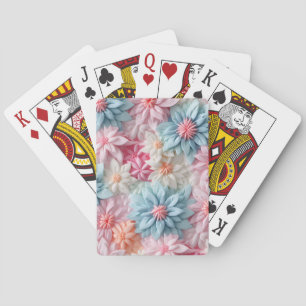 Pastel Flower Design Playing Cards