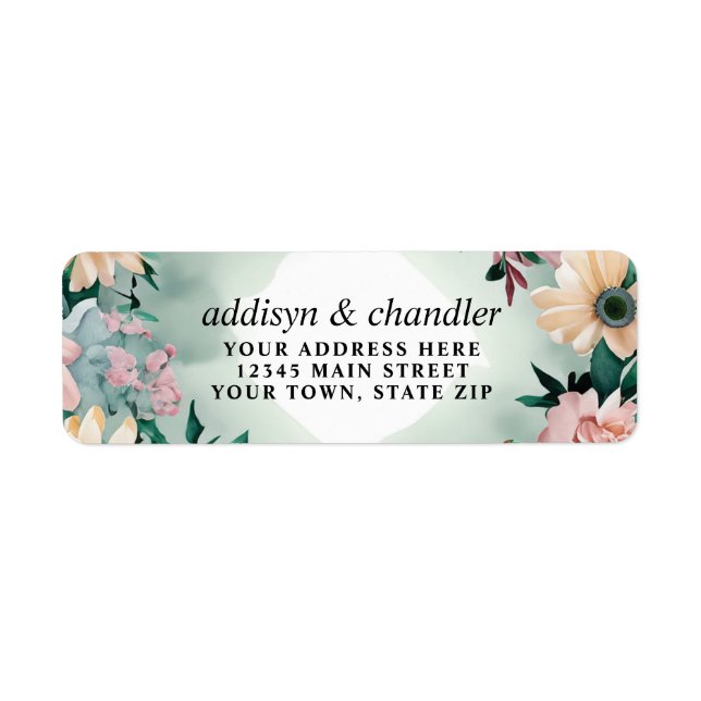 Pastel Flower Elégance : Sage Green Floral Mariage (Devant)