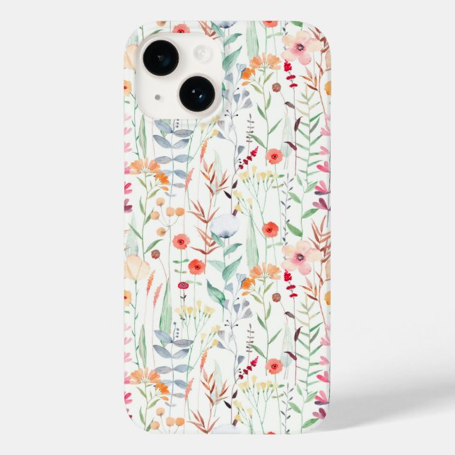 Pastel Flower Garden Pattern Case-Mate iPhone Case (Back)