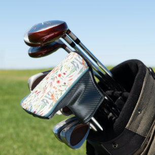 Pastel Flower Garden Pattern Golf Head Cover