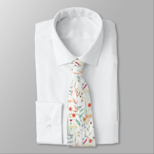 Pastel Flower Garden Pattern Tie