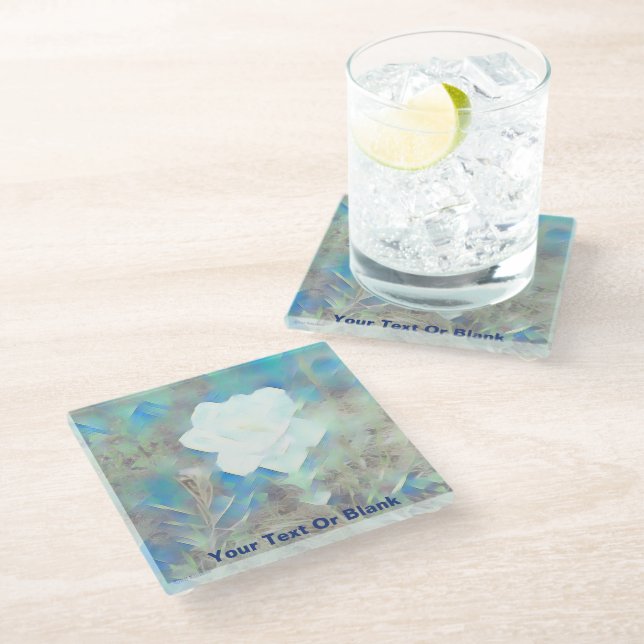 Pastel Flower Glass Coaster (Angled)