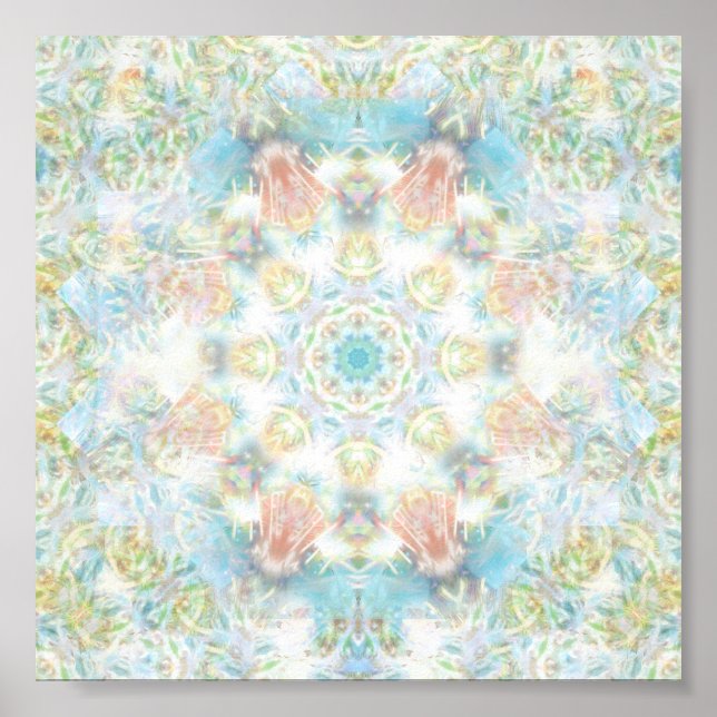 Pastel Flower Mandala Poster (Front)