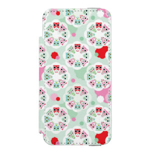 pastel flower owl background pattern incipio watson™ iPhone 5 wallet case