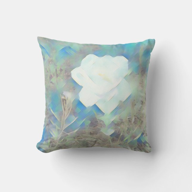Pastel Flower Throw Pillow (Front)