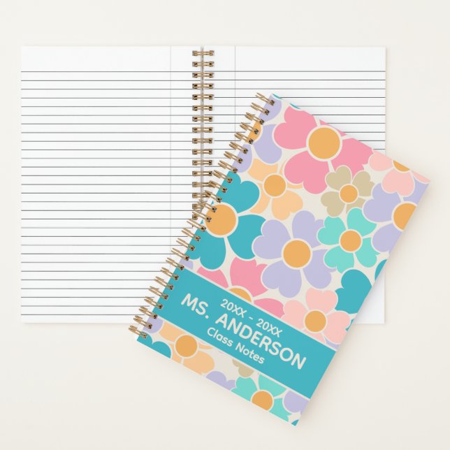 Pastel Flowers Academic Year Personalized Notebook (Inside)