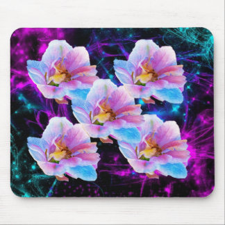 Pastel Flowers and stars Mousepad