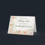 Pastel Flowers Granddaughter In Law Birthday Card<br><div class="desc">Pretty and thoughtful greeting card for your granddaughter in law's birthday with delicate spring pastel watercolor flowers.</div>