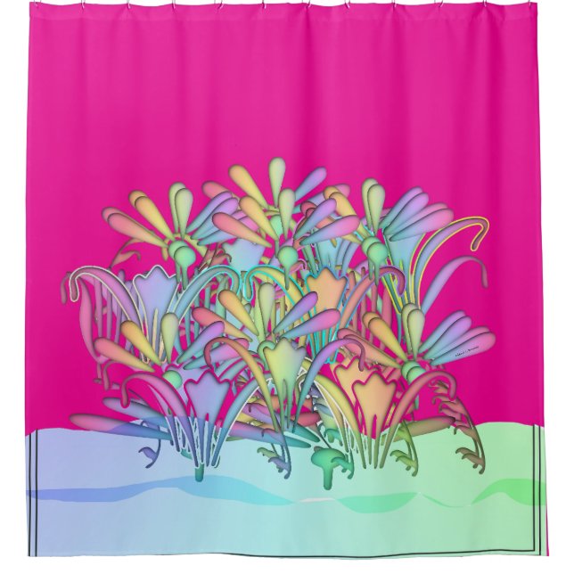 Pastel Flowers Hot Pink   (Front)