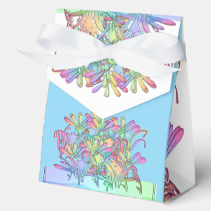 Pastel Flowers Lt Blue Favor Box