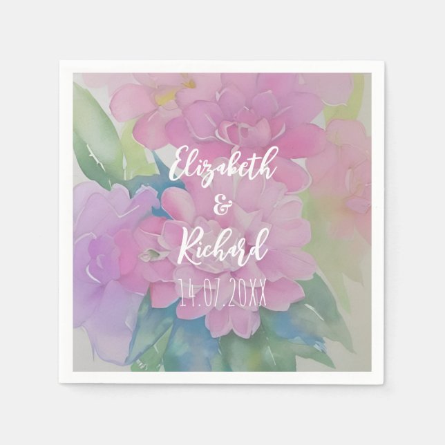 Pastel flowers napkin (Front)