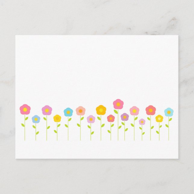 Pastel flowers Postcard (Front)