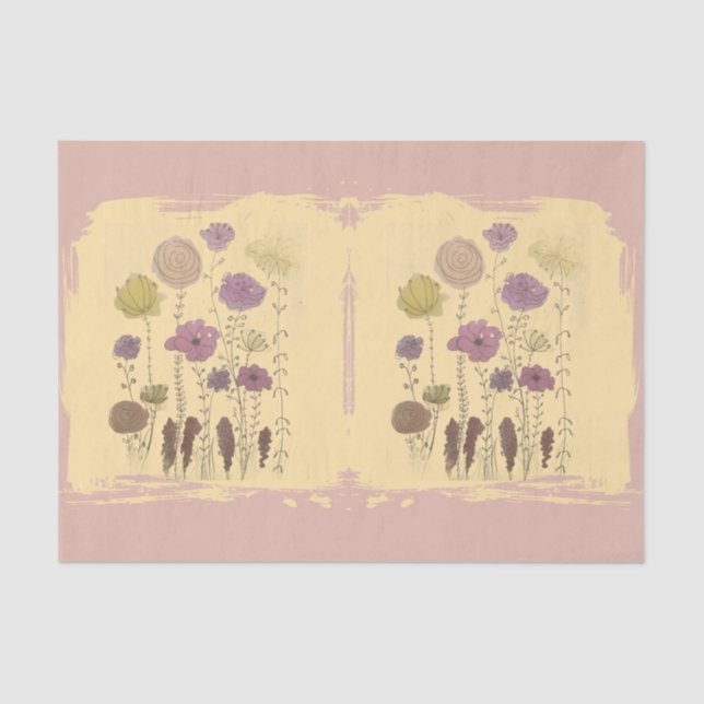 Pastel Flowers Tissue Paper (Front)