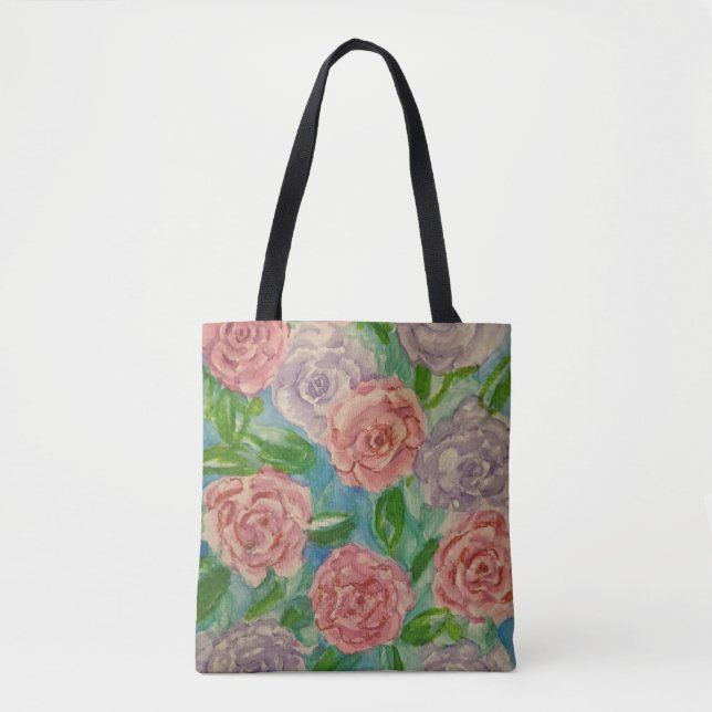 Pastel flowers tote bag (Front)