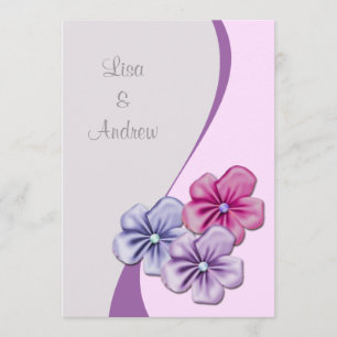 Pastel Flowers Wedding Invitation