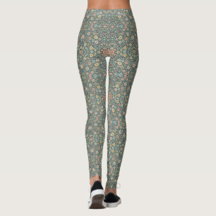 Pastel flowers with a dark background Leggings