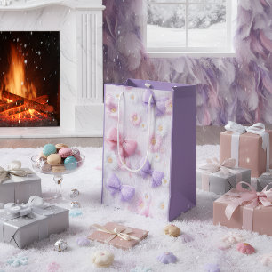 Pastel Fluffy Bows & Flowers Gift Bag