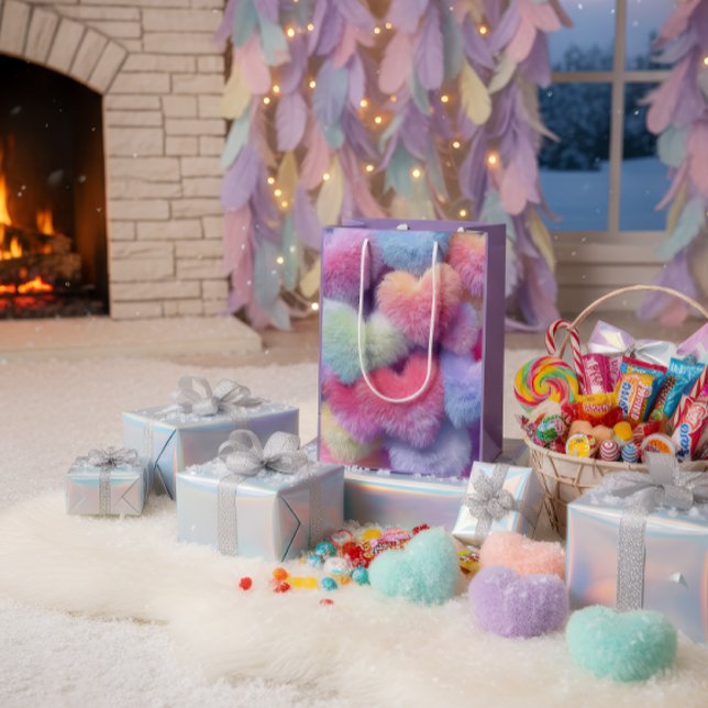 Pastel Fluffy Hearts Gift Bag (Creator Uploaded)