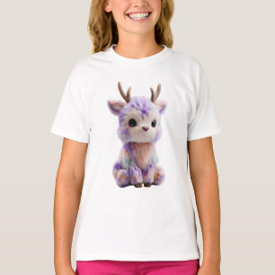 Pastel Fluffy Horned Creature Kids T-Shirt