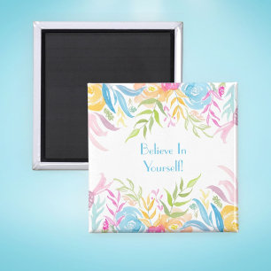 Pastel Foliage Believe Yourself! Magnet